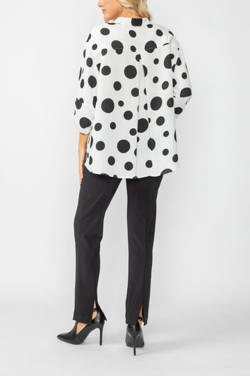 White Pleat Hem Kimono Broadcloth